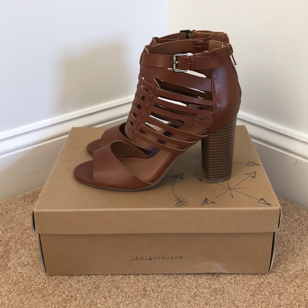 Indigo Rd Cognac Heels  Brand New